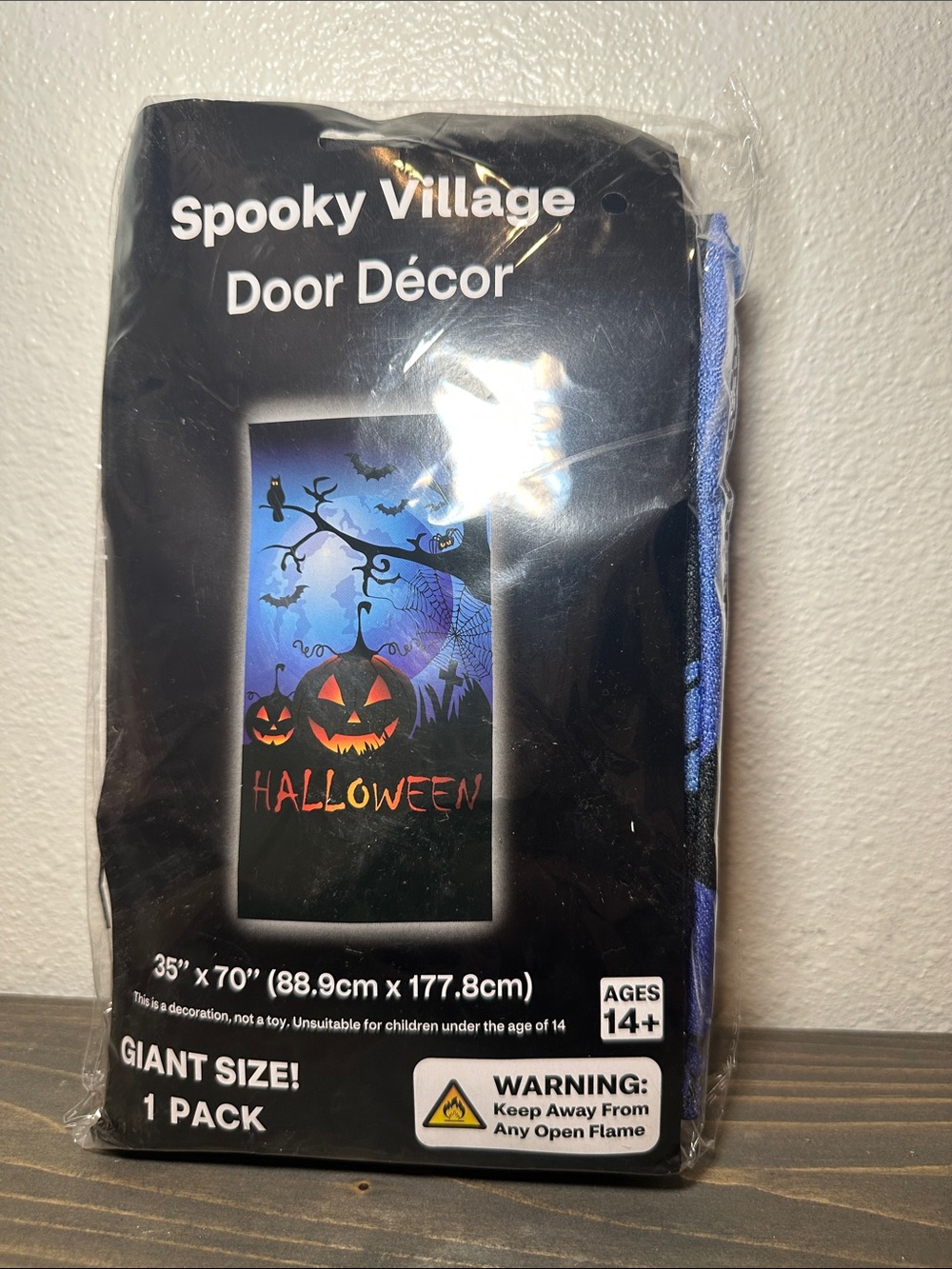 Halloween Door Décor - Black/Blue